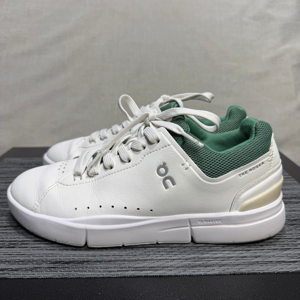 On Cloud The Roger Advantage Shoes - Womens 8 - White Green 48.98514